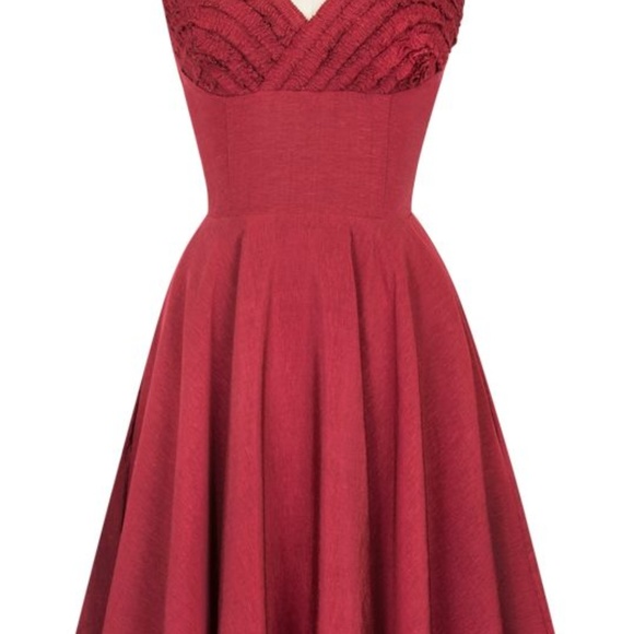 Trashy Diva Candice Gwinn Crimson Deb Retro Style Dress - Picture 5 of 9